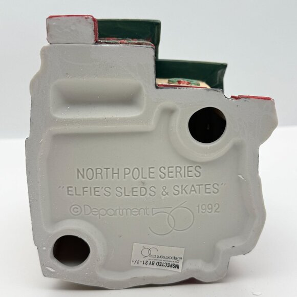 Department 56 Elfie’s Sleds & Skates North Pole Series 56251 Lighted House & Box - Picture 11 of 16